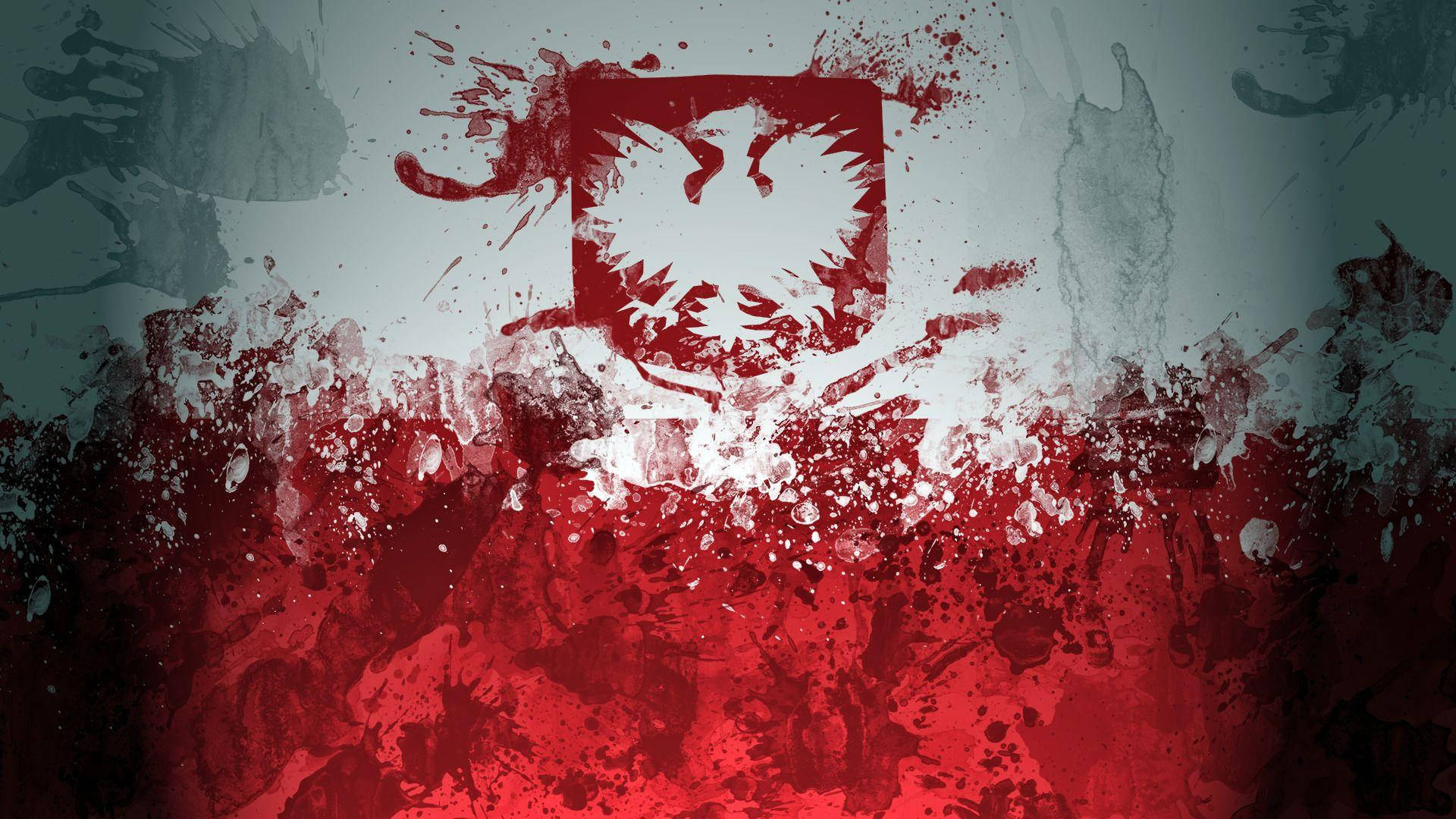 Polenflagge Grafik Wallpaper