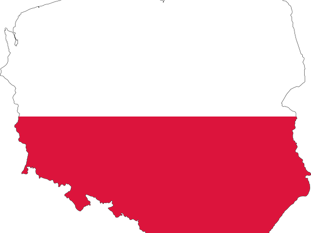Poland Flag Map Outline PNG