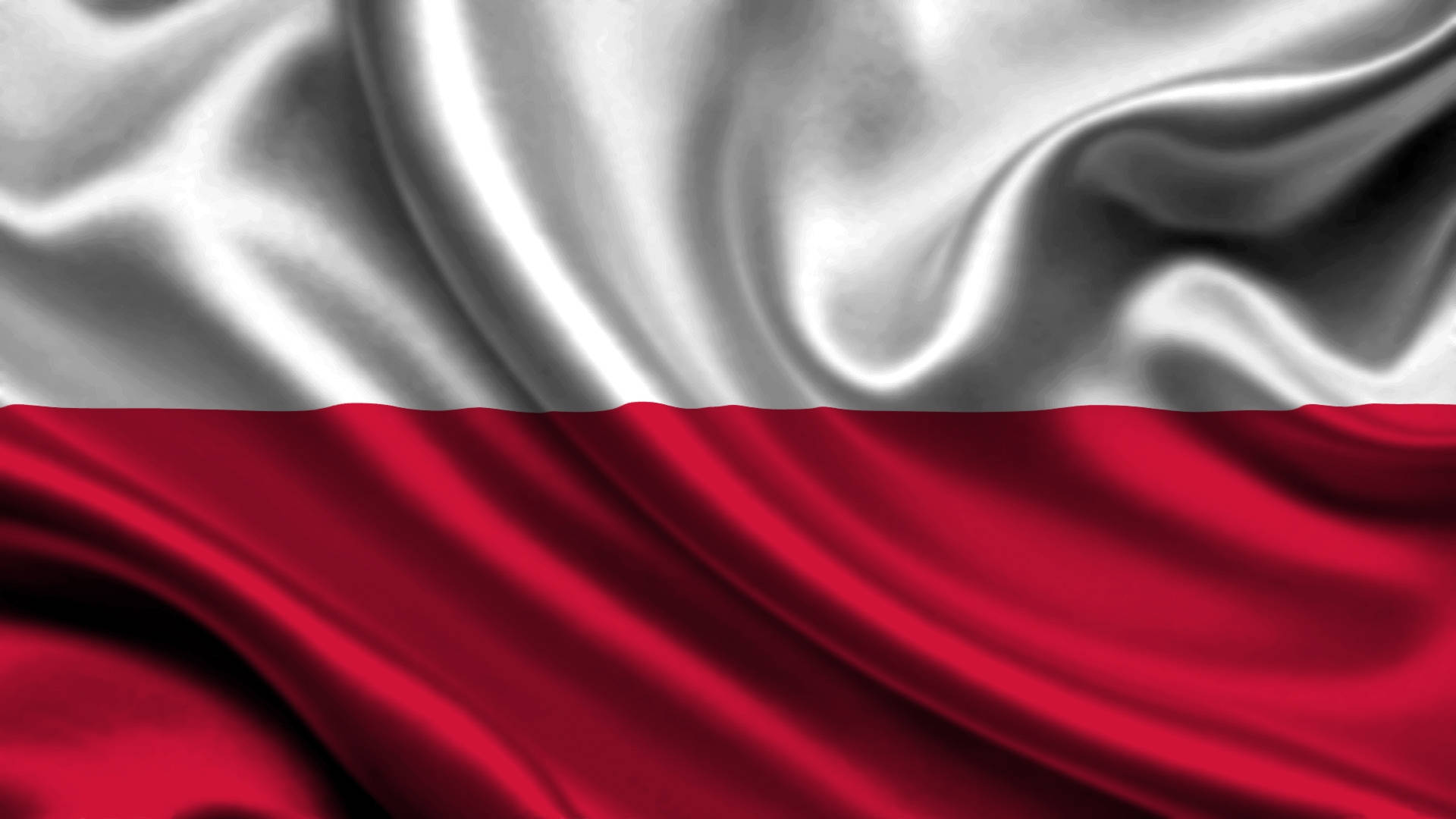 Bandeirada Polônia Enrugada Papel de Parede