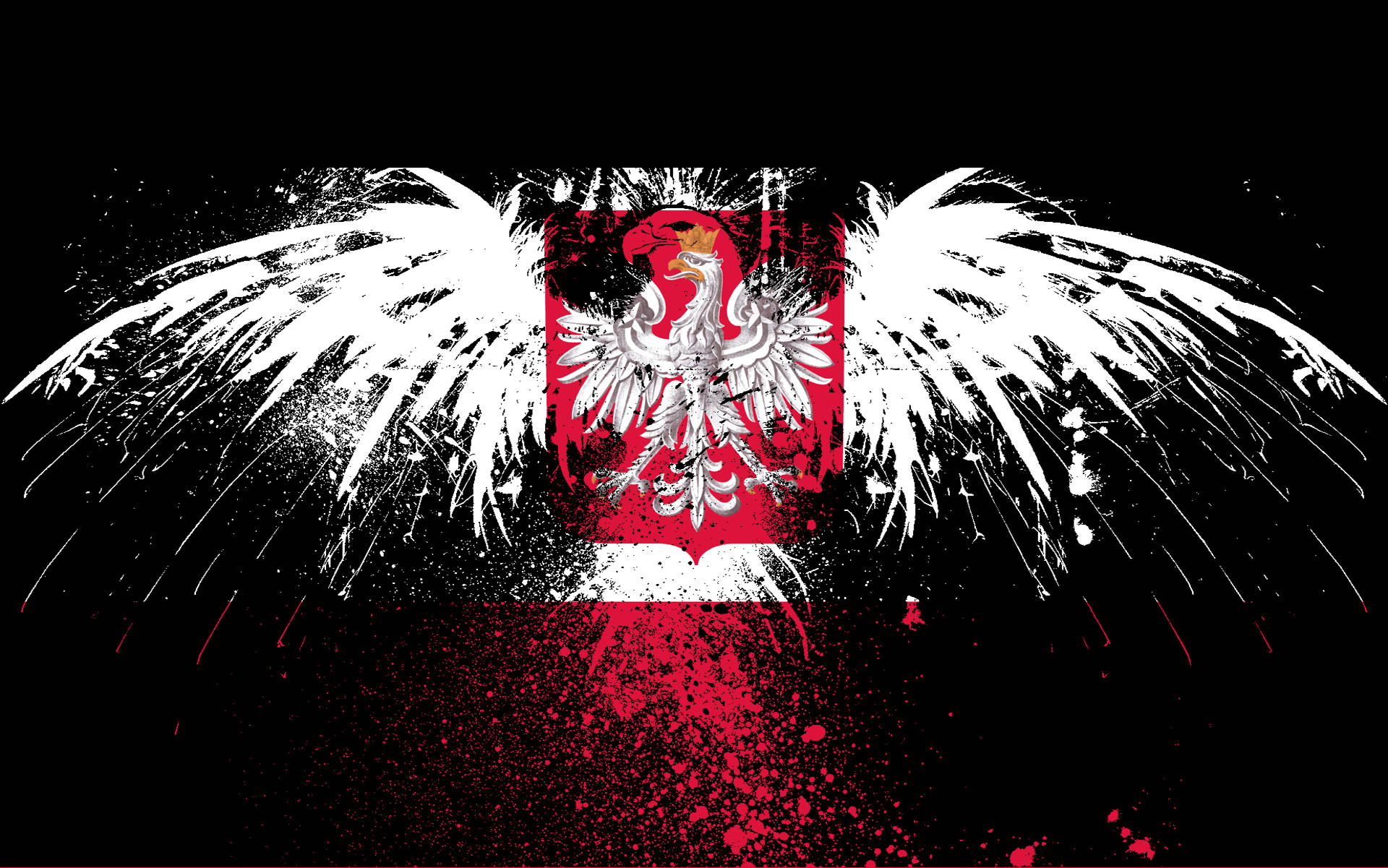 Polensnationella Emblem. Wallpaper