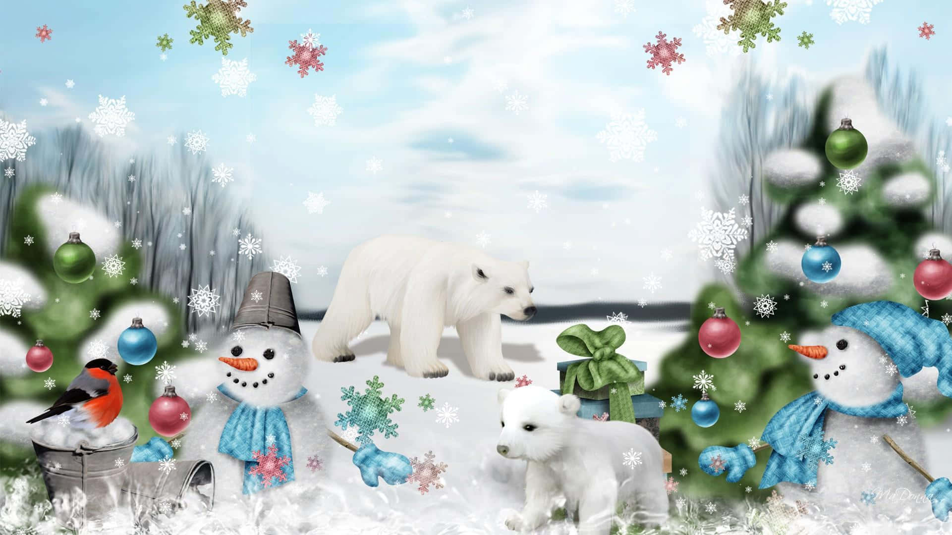 “A Polar Bear Taking a Nap in a Crystal Clear Arctic Scene”