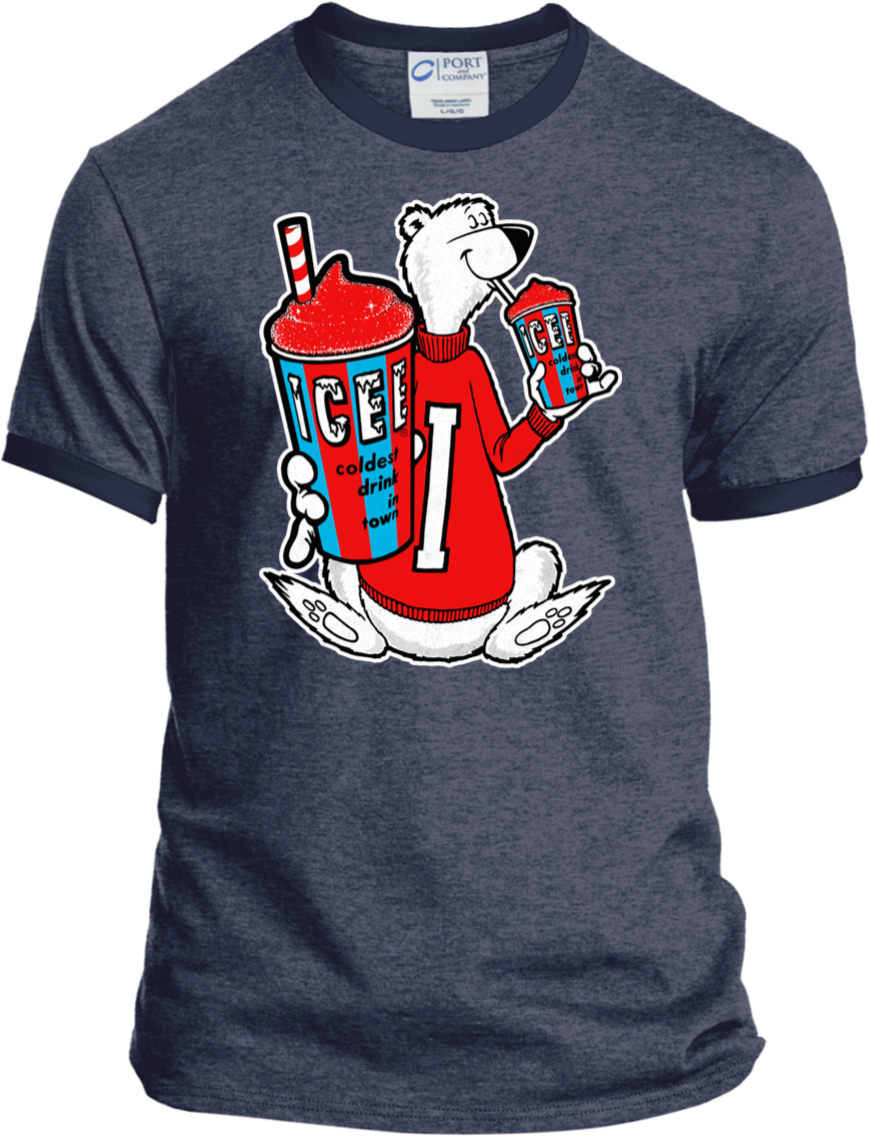 Polar Bear I C E E T Shirt Design PNG