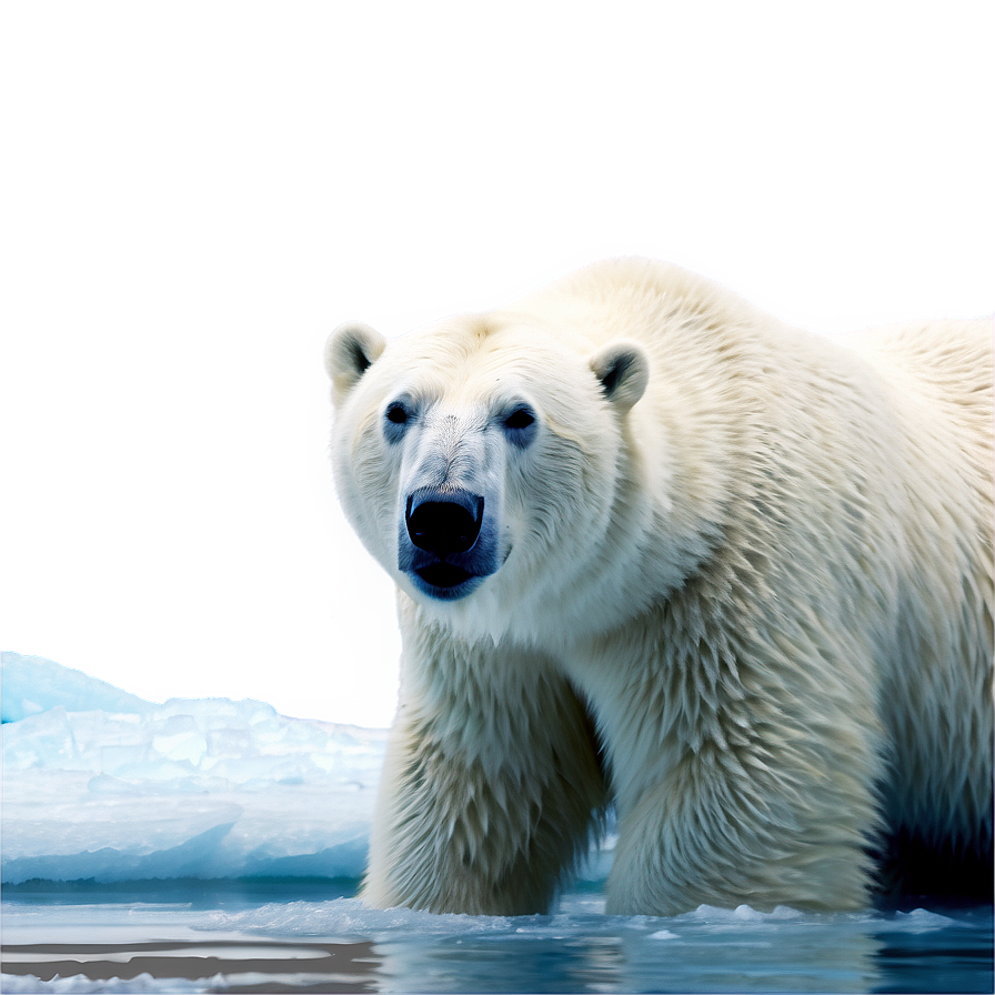 Download Polar Bear On Ice Flow Png Hju25 | Wallpapers.com