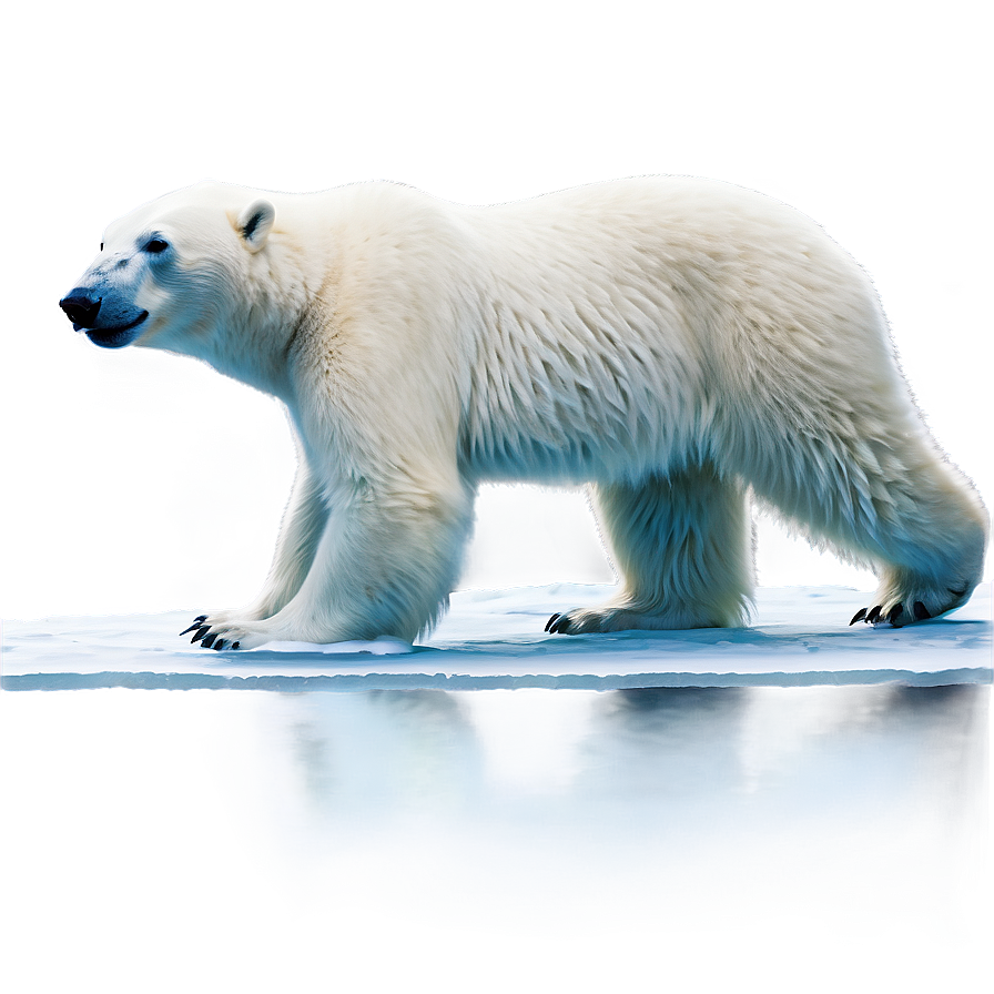 Download Polar Bear On Ice Flow Png Isr | Wallpapers.com