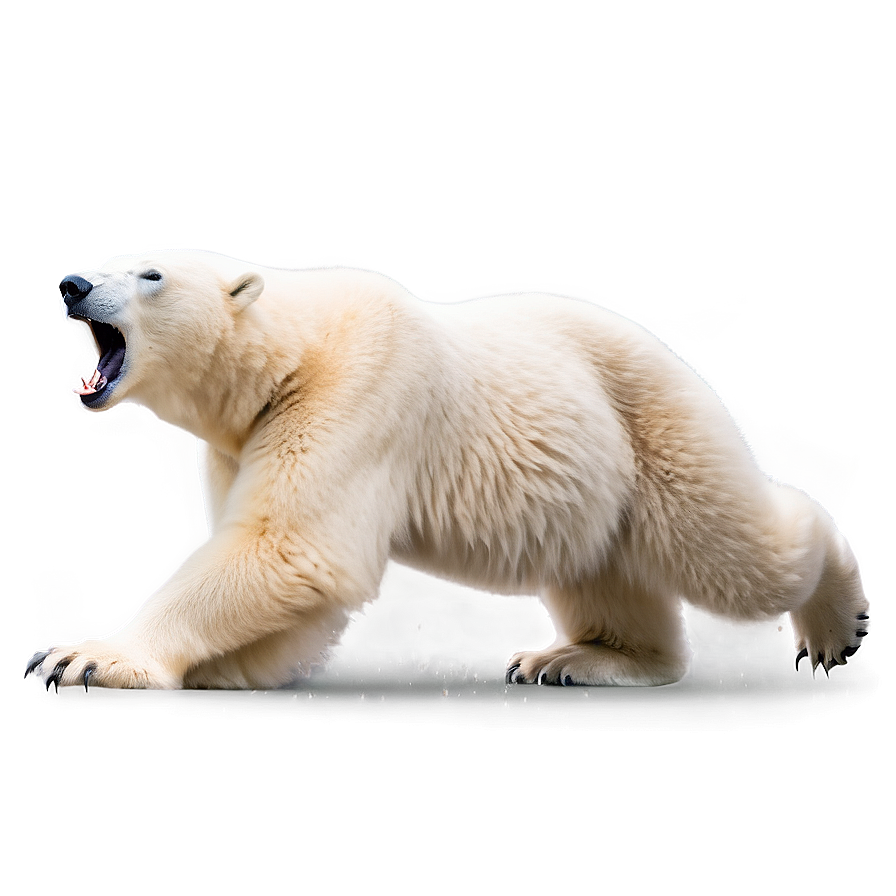 Polar Bear Roaring Png Kid PNG