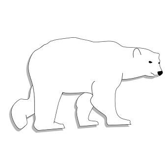 Polar Bear Silhouette Graphic PNG