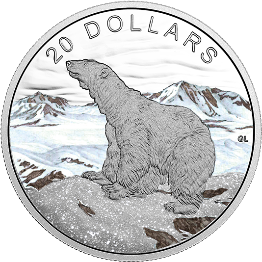 Polar Bear20 Dollar Coin PNG