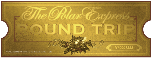 Polar Express Round Trip Ticket PNG