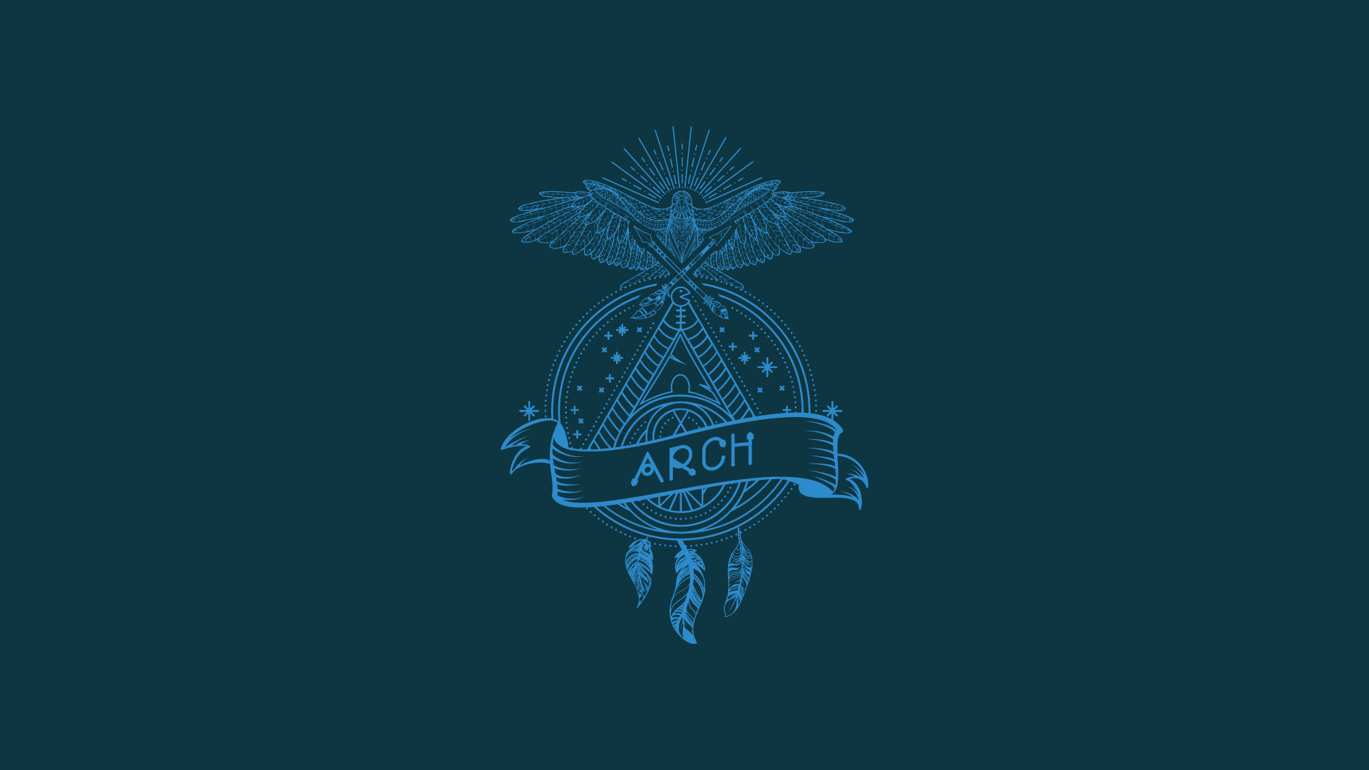 A Cool Representation of Arch Linux Logo Wallpaper