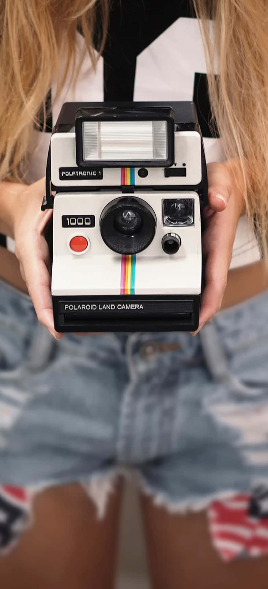 White And Black Polaroid Camera Picture