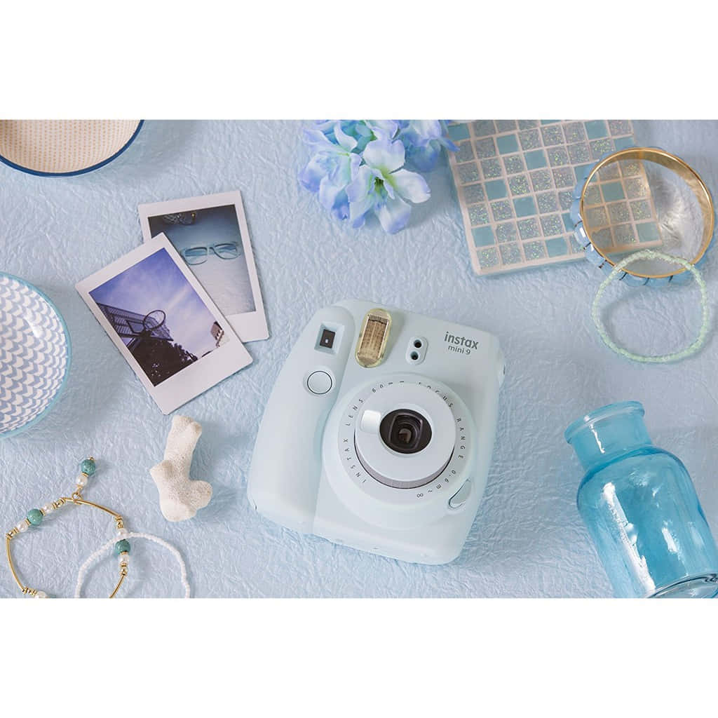 White Instax Mini Polaroid Camera Picture