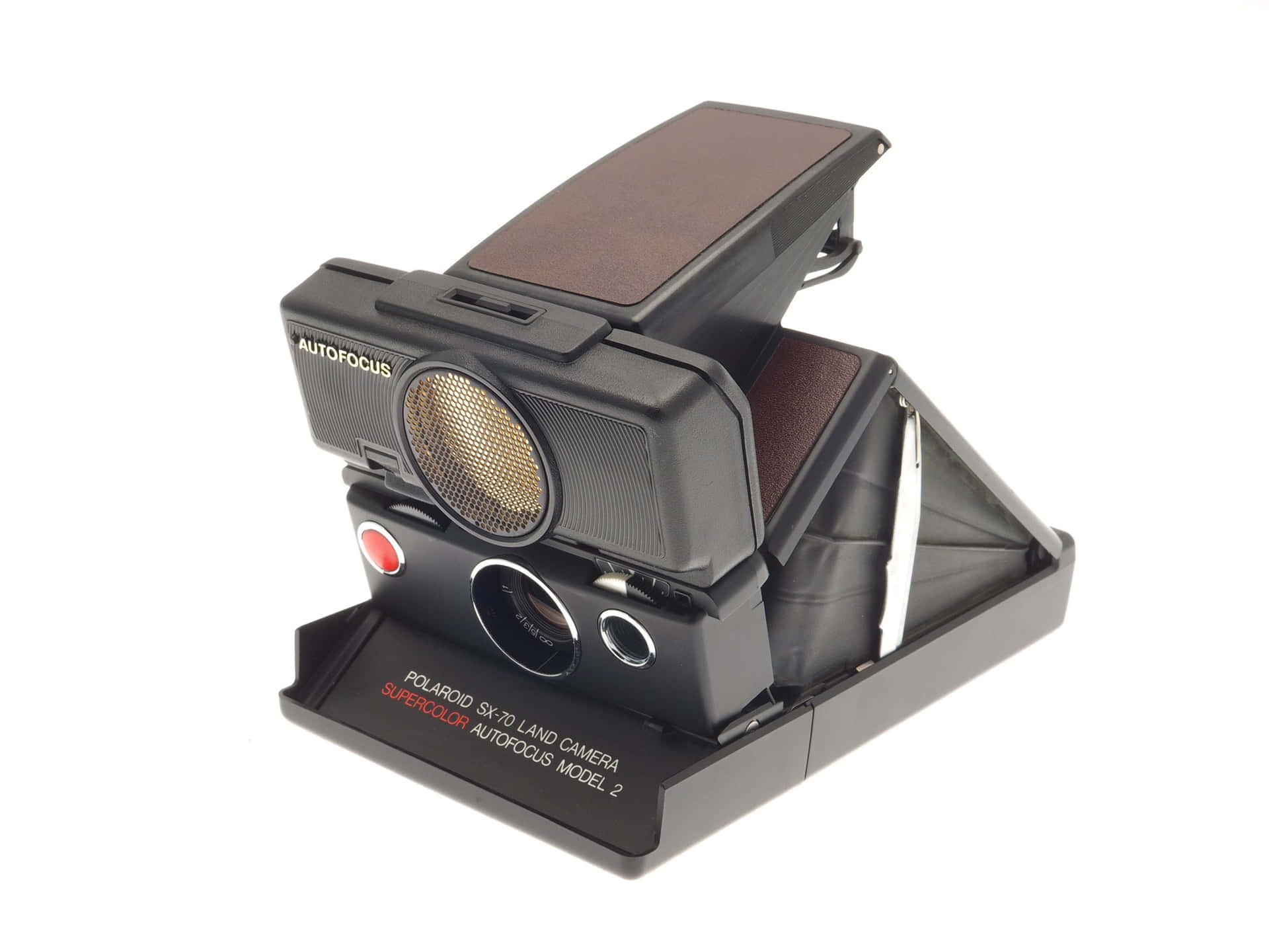 Imagende Una Cámara Vintage Polaroid Con Enfoque Automático.