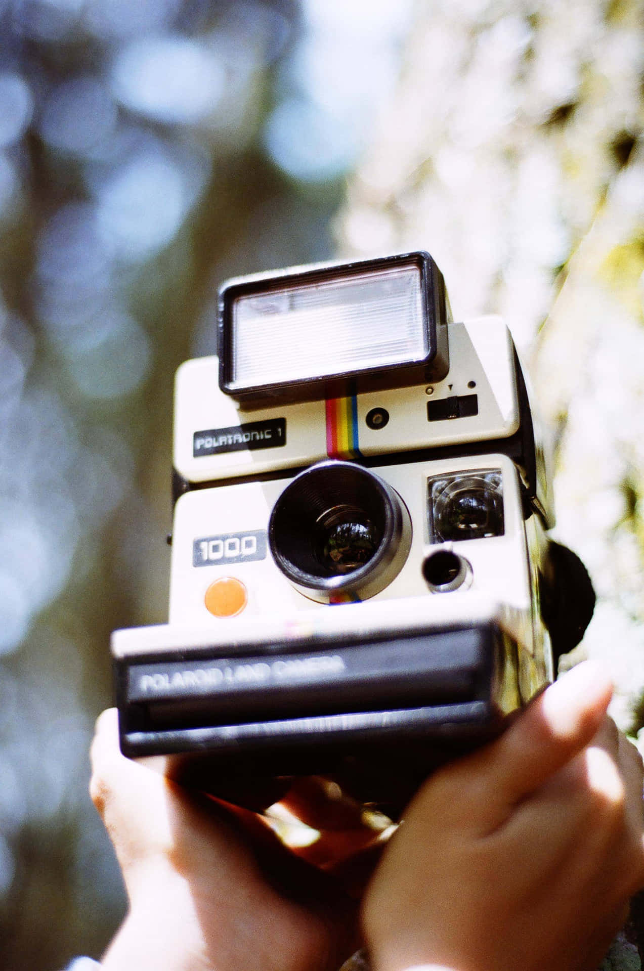 Capturing moments with classic Polaroid camera