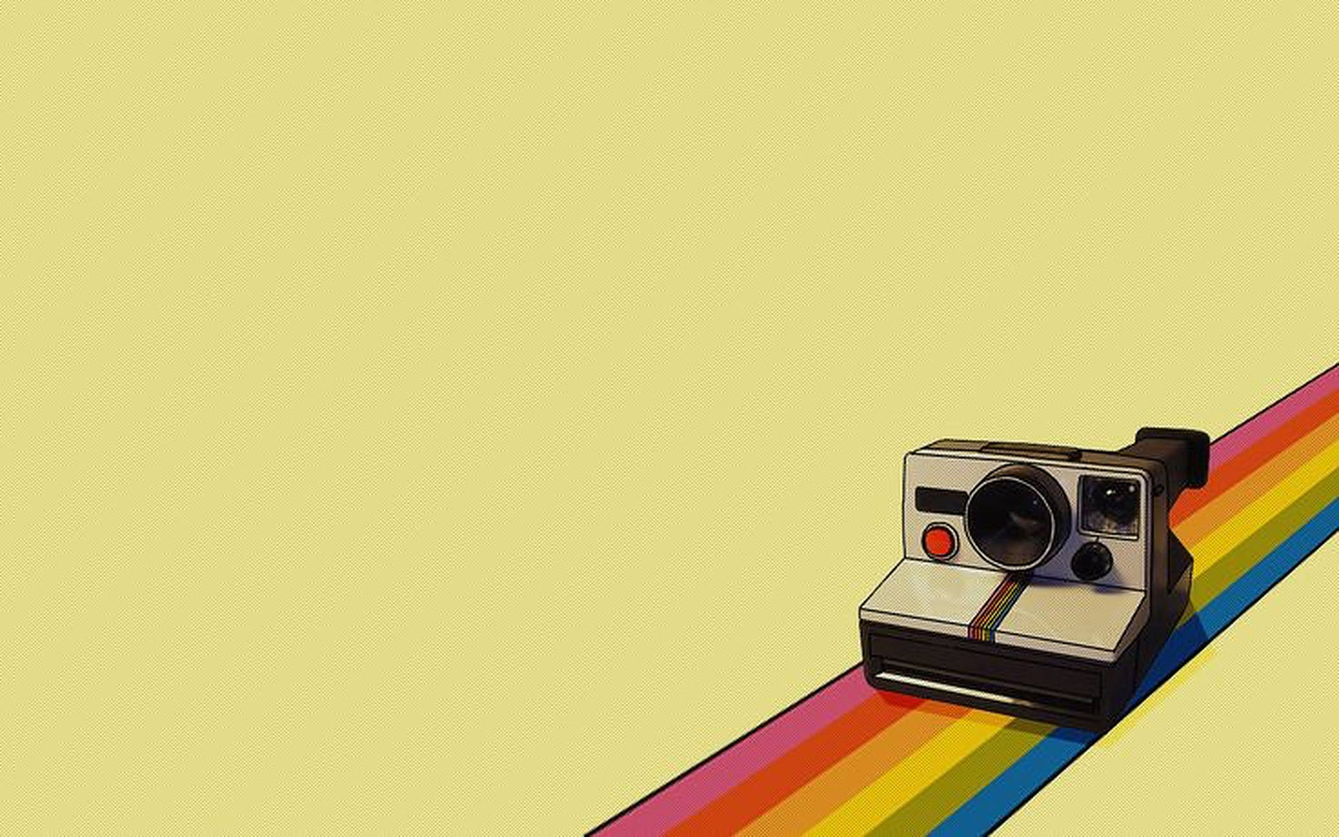Polaroid Rainbow Camera Illustration Wallpaper