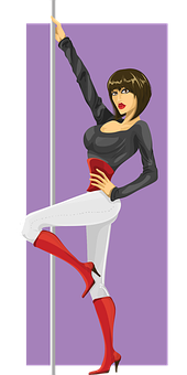 Pole_ Dancer_ Illustration_ Vector PNG