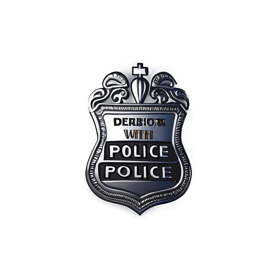 Police Badge With Crown Png 05252024 PNG