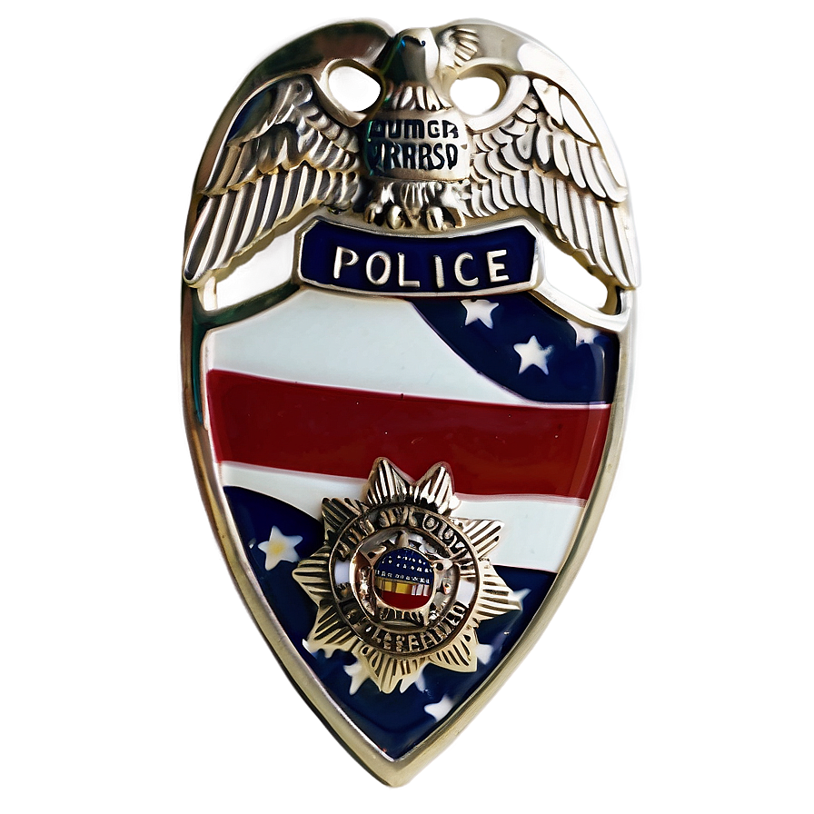 Police Badge With Flag Png 60 PNG