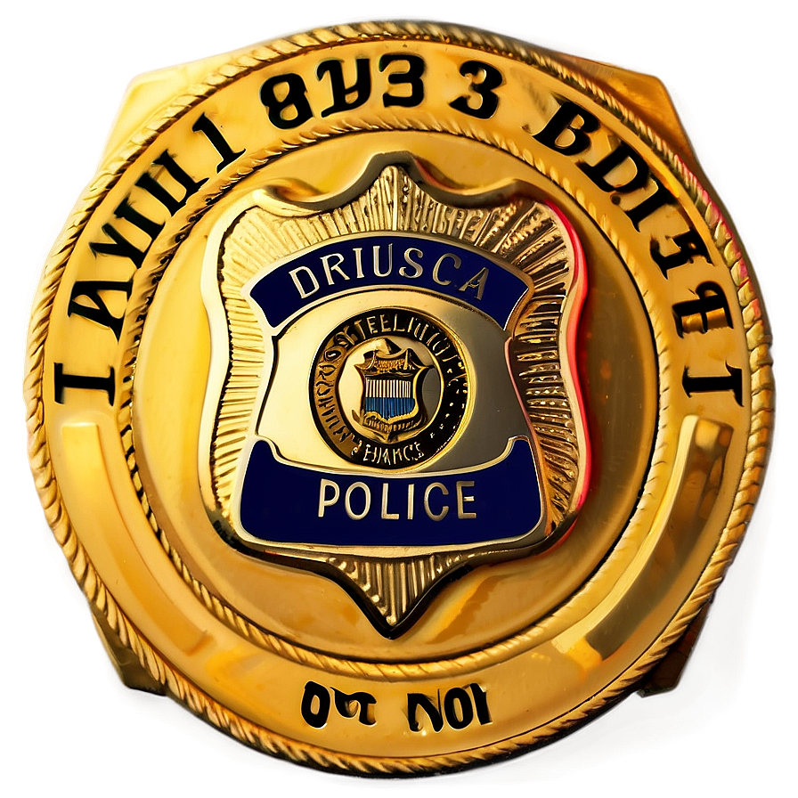 Police Badge With Name Tag Png Ktb35 PNG