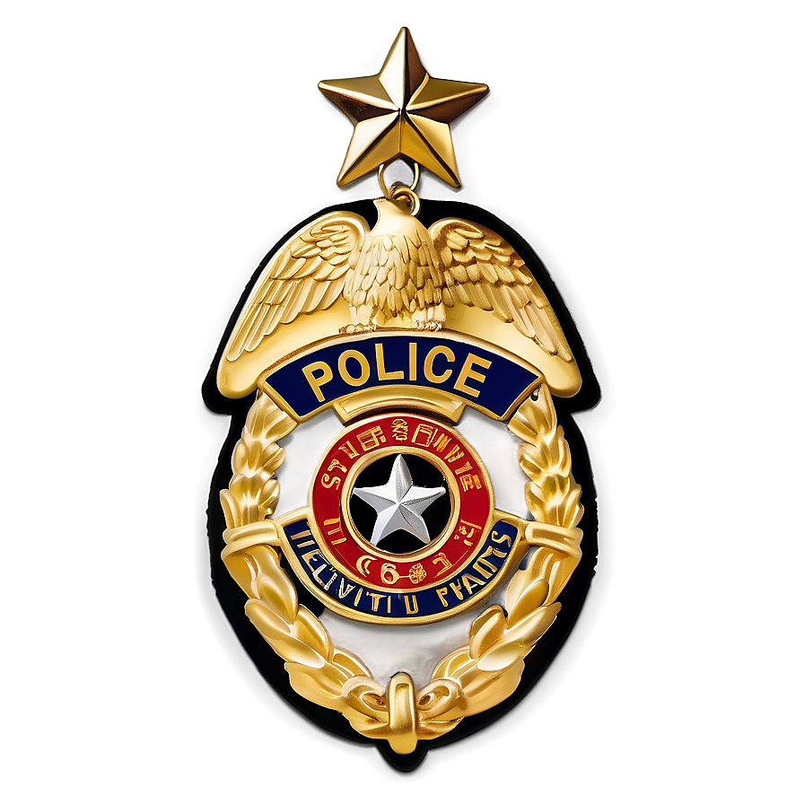 Police Badge With Stars Png 05252024 PNG