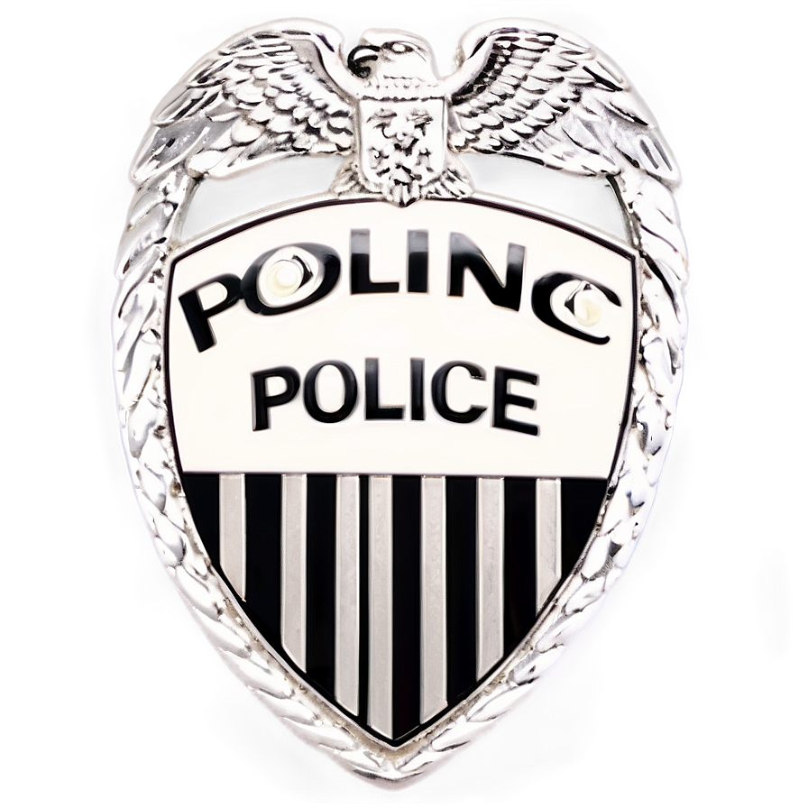 Police Badge With Stripes Png 05252024 PNG