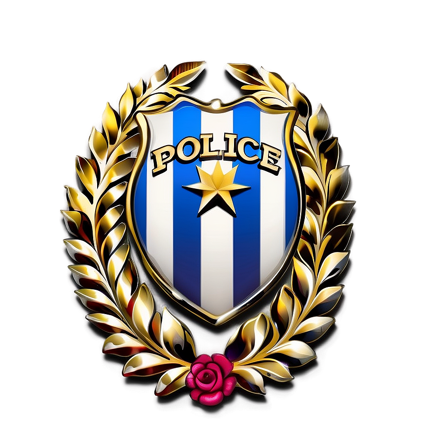 Police Badge With Wreath Png Vmt PNG