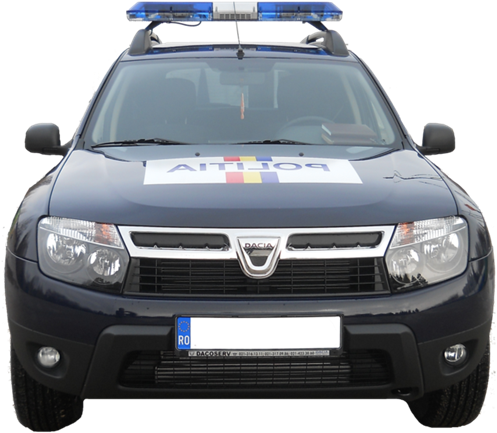 Police Car Front View Dacia Model PNG