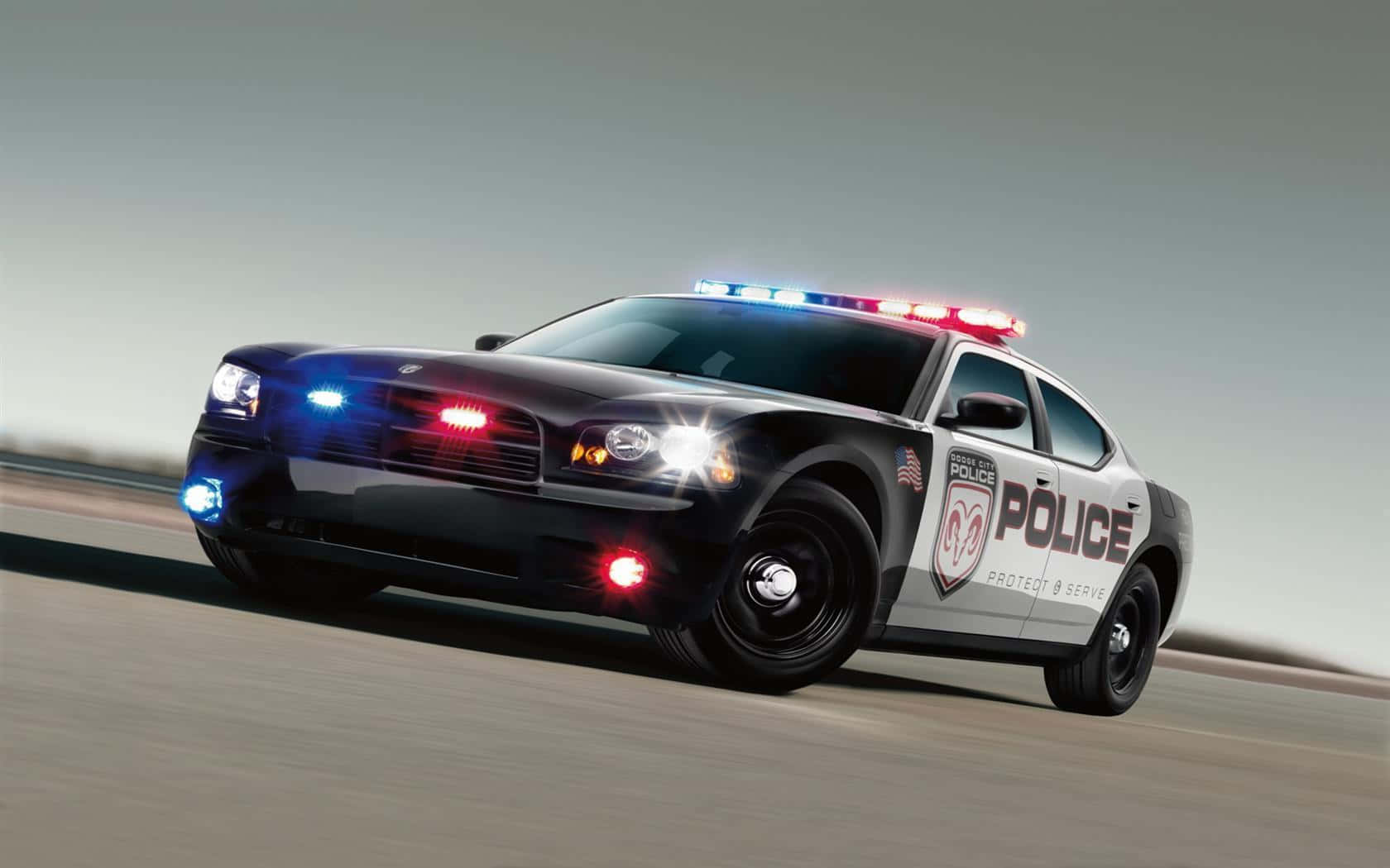 “The Finest on the Beat: A High-Speed Police Car”