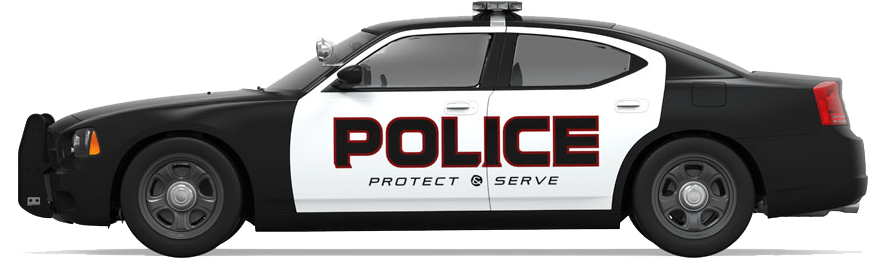 Police Car Side View Graphic PNG