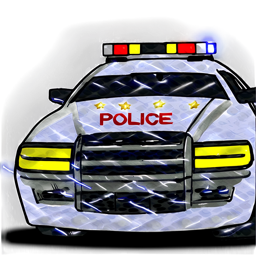 Police Car With Flashing Lights Png 06132024 PNG