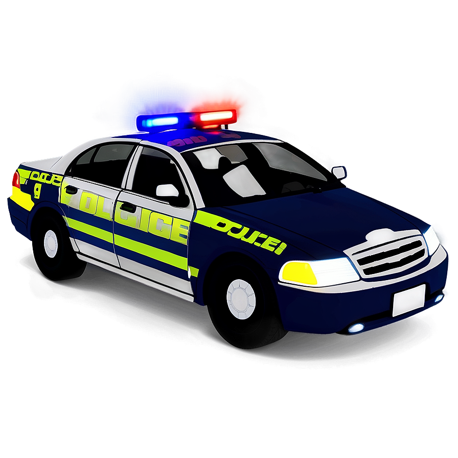 Police Car With Flashing Lights Png Npx53 PNG