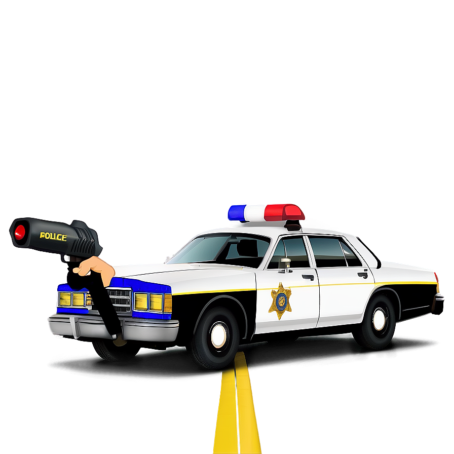 Police Car With Megaphone Png Ply PNG