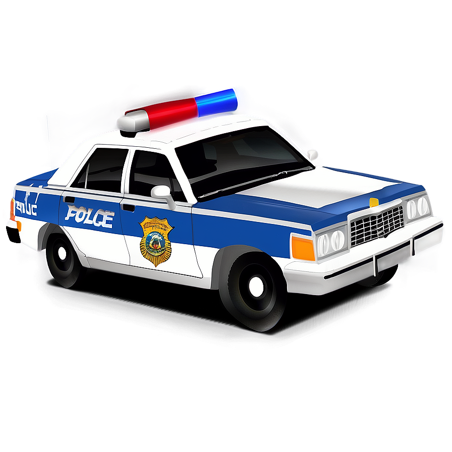 Police Car With Siren Png 06132024 PNG