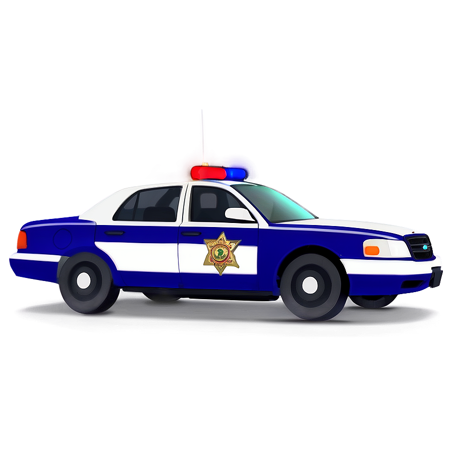 Police Car With Siren Png Fwh53 PNG