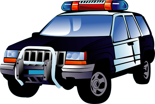 Police Cruiser Illustration PNG