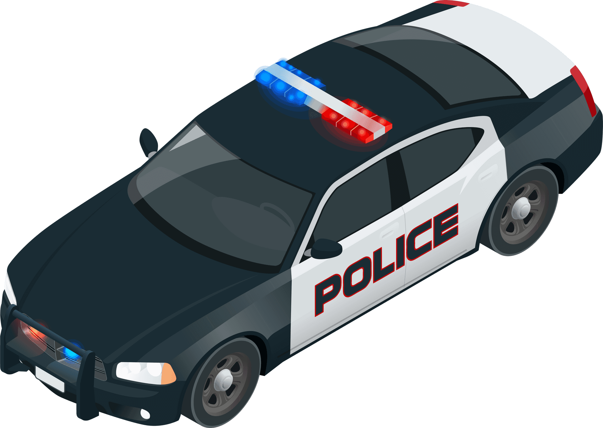 Police Cruiser Illustration PNG