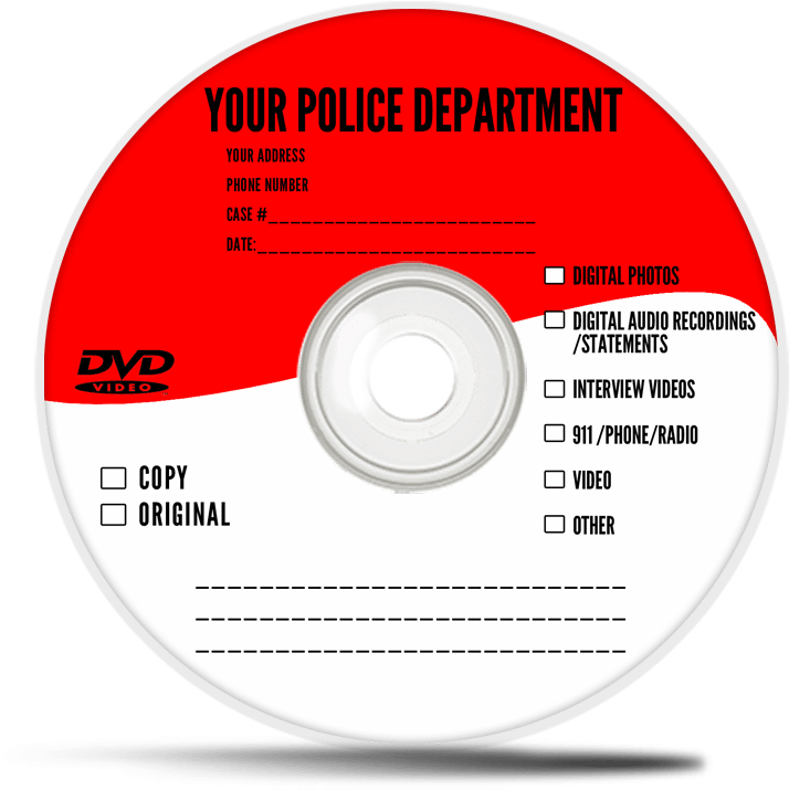Police Department Evidence D V D Template PNG