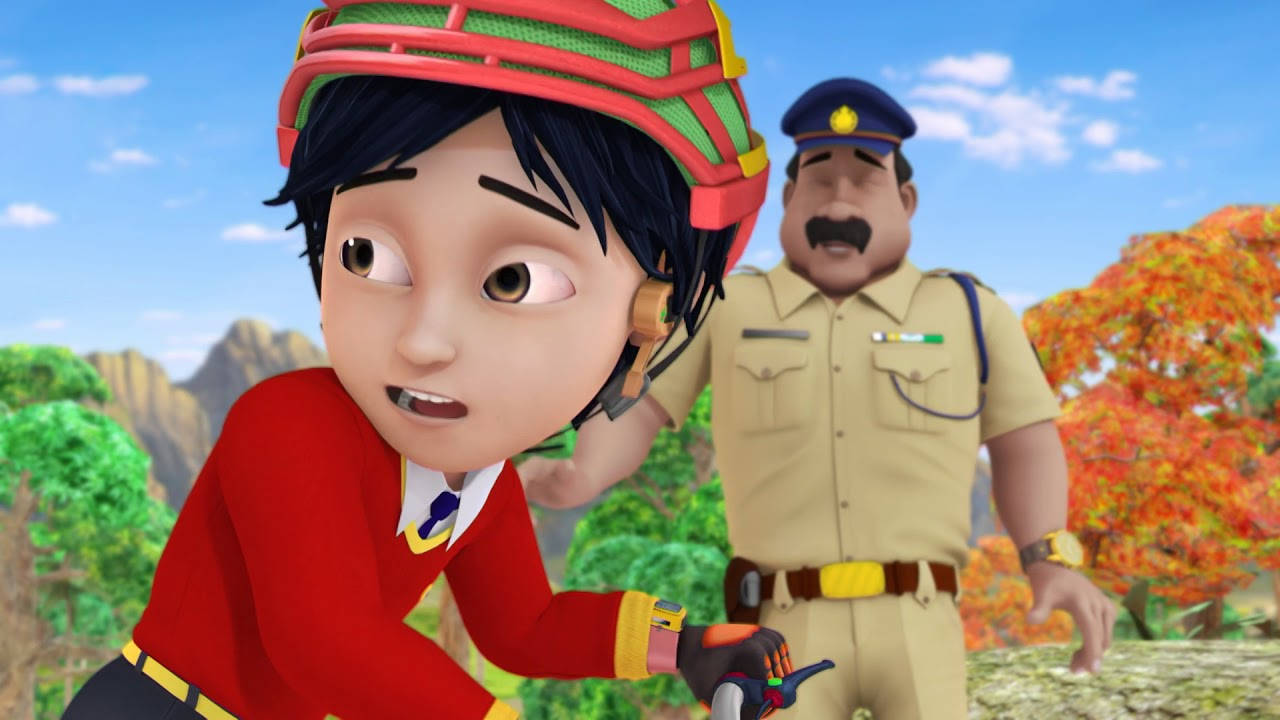 Download Police Officer And Shiva Cartoon Wallpaper 