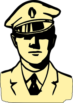 Police Officer Vector Portrait PNG