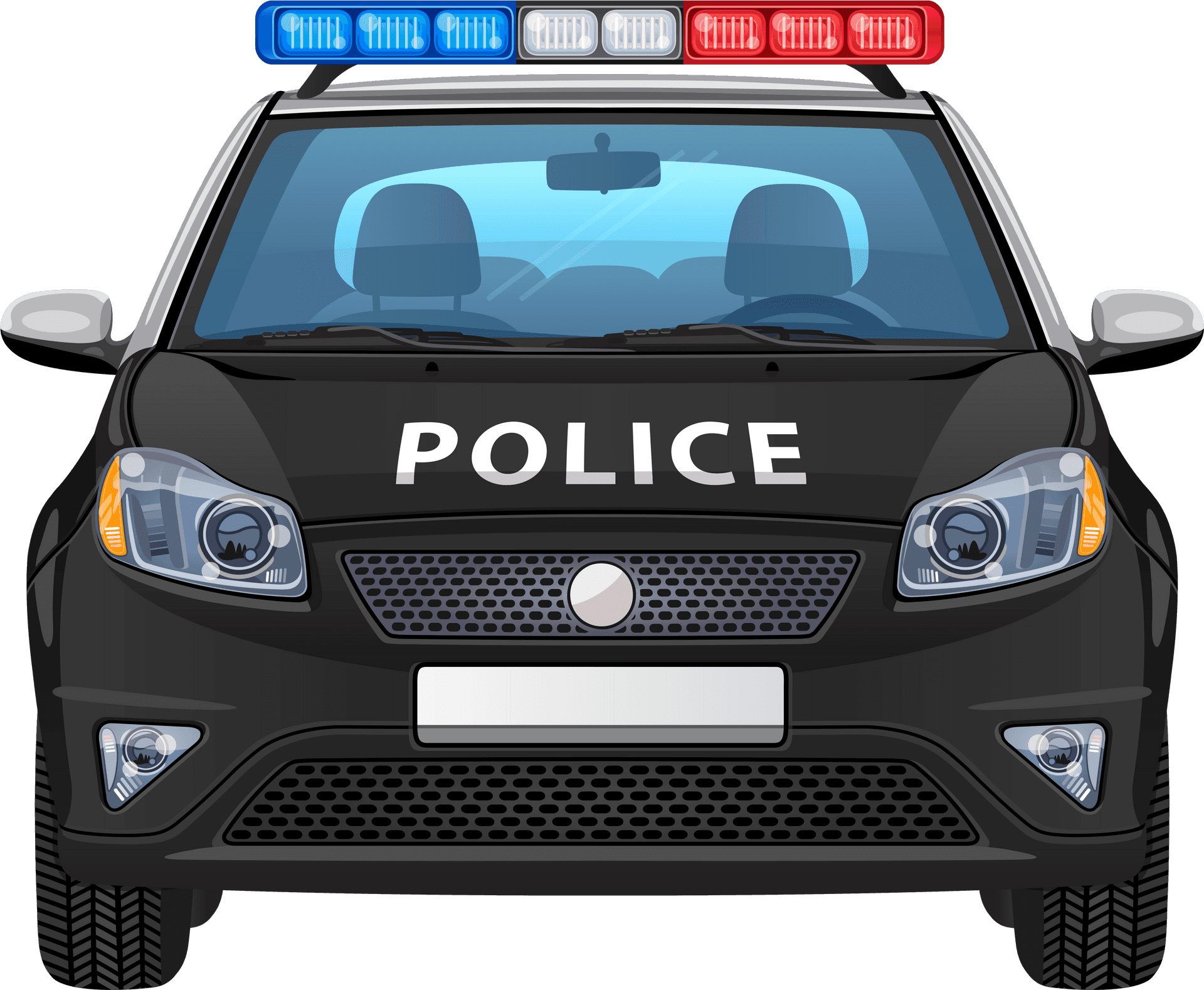 Police Patrol Car Illustration PNG