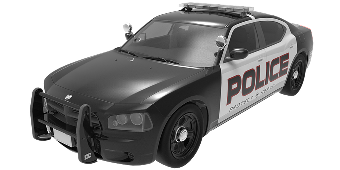 Police Patrol Car3 D Model PNG
