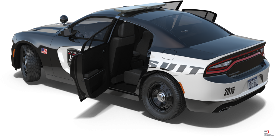 Police Pursuit Vehicle3 D Model PNG