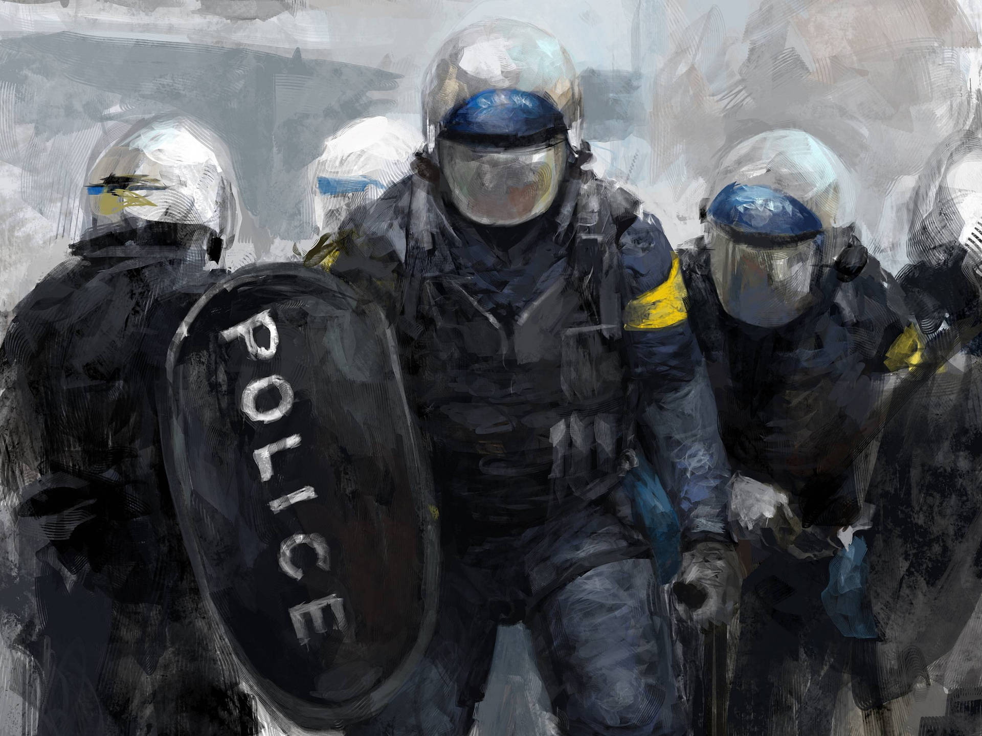 Police Shield Wall Art Wallpaper