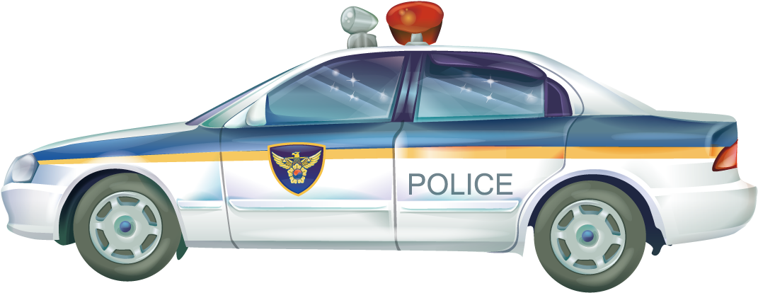 Police_ Car_ Illustration_ Side_ View PNG
