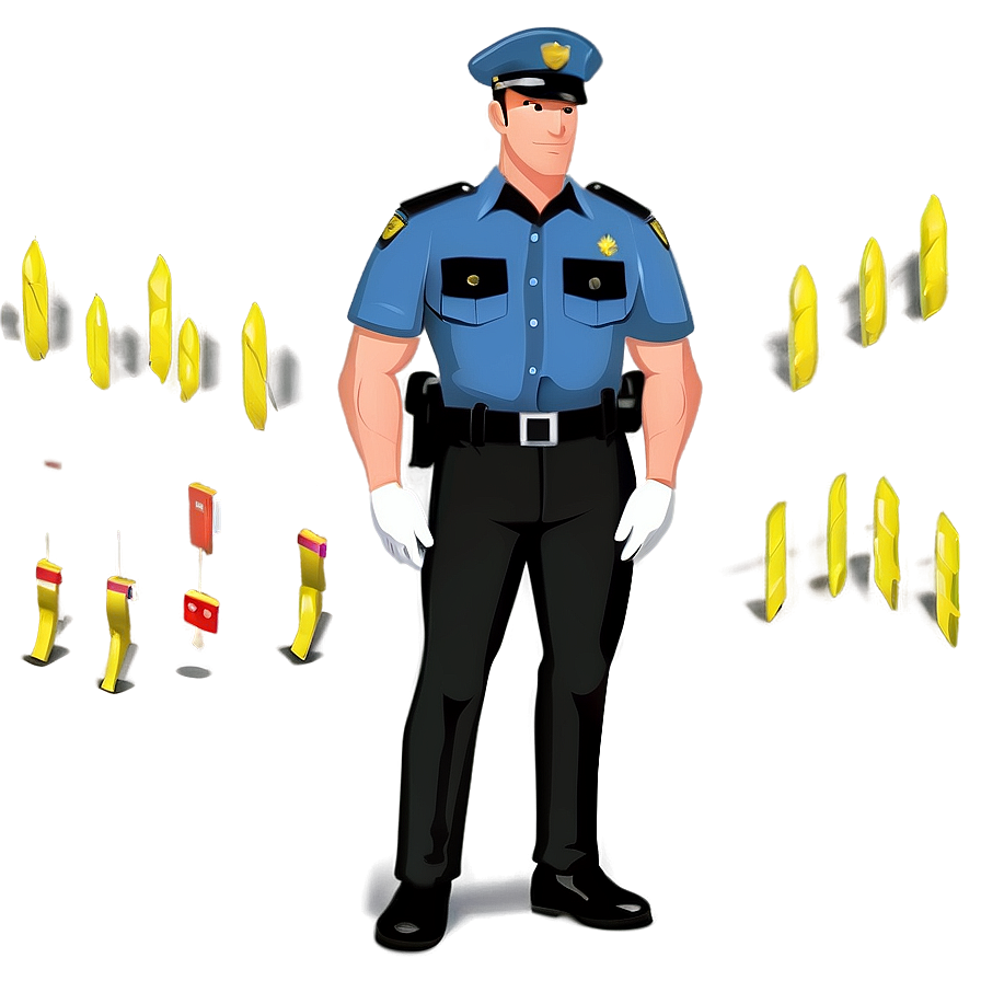 Policeman Cartoon Character Png 06262024 PNG