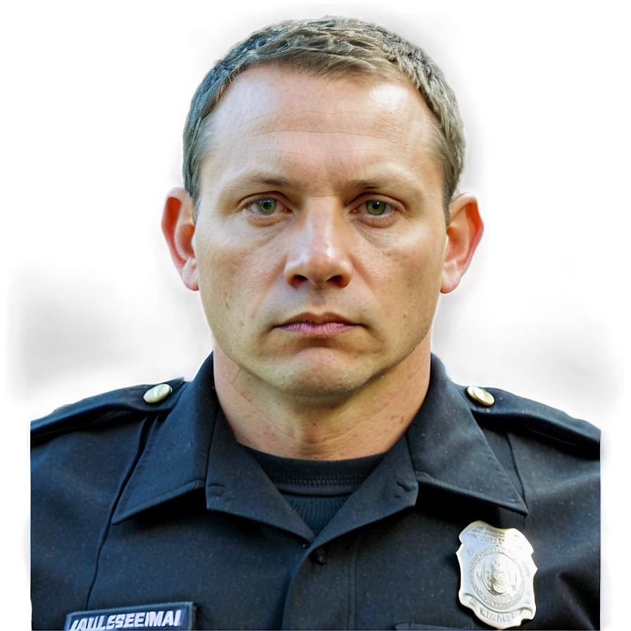 Policeman In Courtroom Png 06262024 PNG