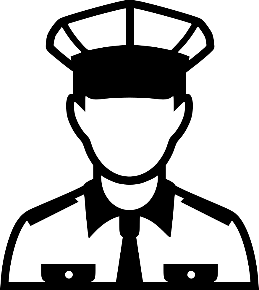 Policeman Silhouette Icon PNG