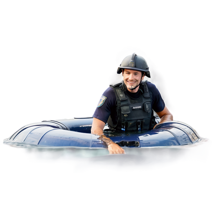 Download Policeman Water Rescue Png Flx | Wallpapers.com