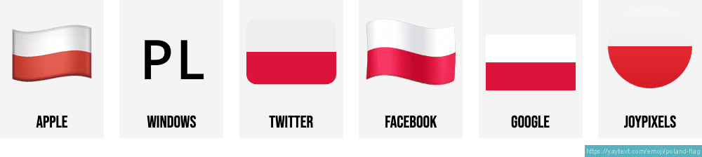 Polish Flag Emoji Variations PNG