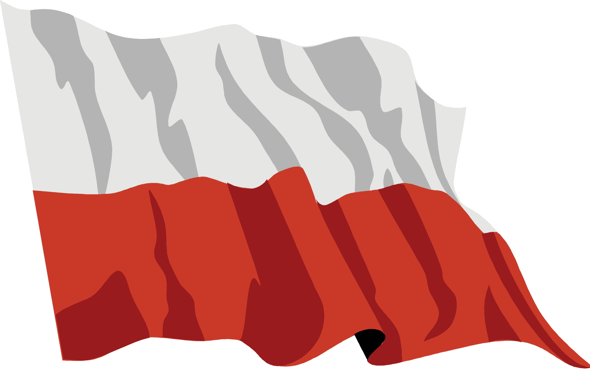 Polish National Flag Waving PNG