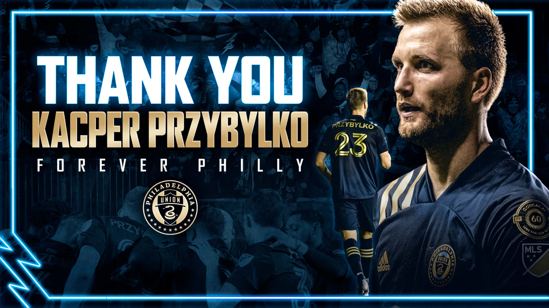 Polsk professionel fodboldspiller Kacper Przybylko takke dig plakat tapet Wallpaper